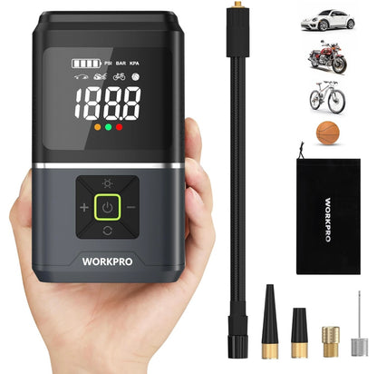 WORKPRO 7.2V Portable Air Compressor w/ LED Flashlight