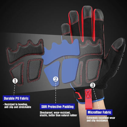 WORKPRO Heavy Duty Impact Protection Work Gloves - M, L, XL