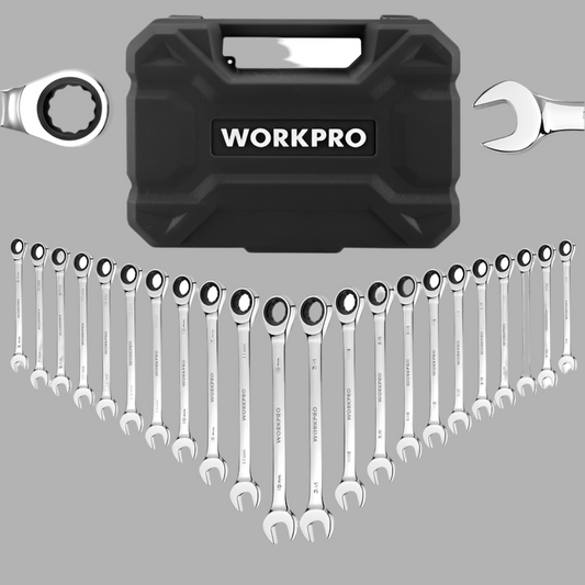 WORKPRO 22Pc Ratcheting Combination Wrench Set