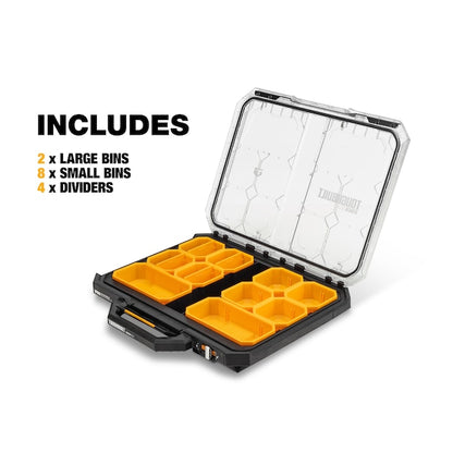 TOUGHBUILT STACKTECH Low-Profile 22-Compartment Medium Plastic Small Parts Organizer