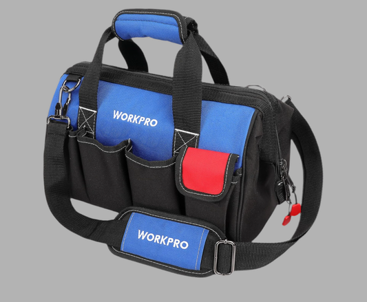 WORKPRO 14” Multi-Pocket Tool Bag w/ Adjustable Shoulder Strap
