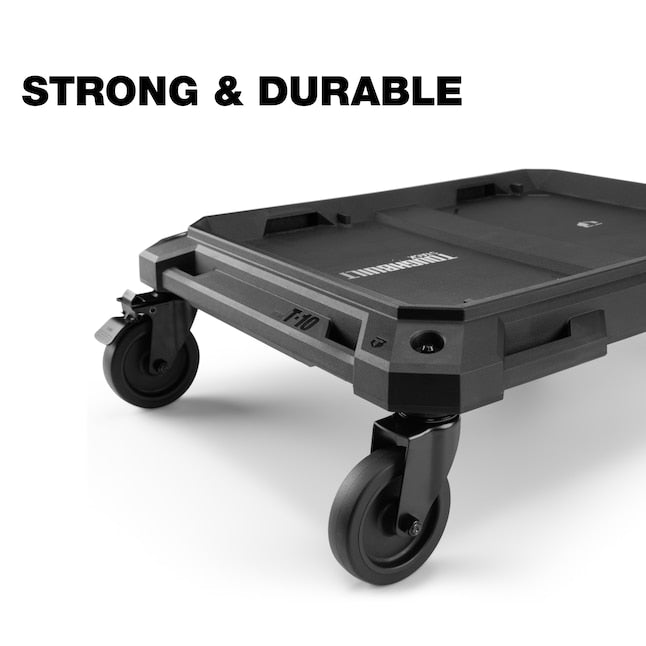 TOUGHBUILT STACKTECH Plastic/Metal Rolling Tool Box Mount 4-Wheel Cart