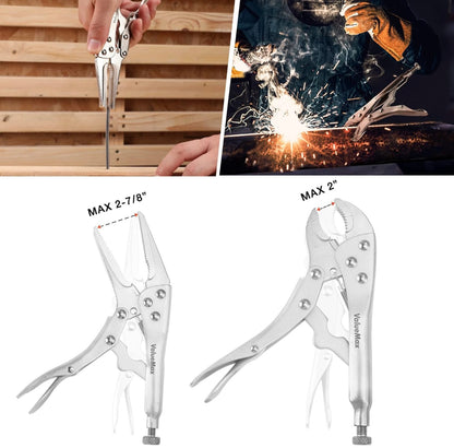 ValueMax 8PC Pliers & Wrench Set w/ Linesman, Locking, Needle Nose, Groove Joint, Slip Joint, Diagonal Pliers, Adjustable Wrench