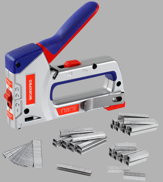 WORKPRO Heavy-Duty 4-in-1 Staple Gun w/ 4000 Staples