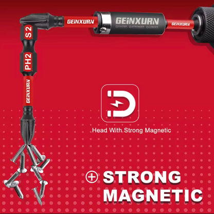 GEINXURN 22PC Impact Driver Bit Set w/ 2 Screwdriver Bit Handles