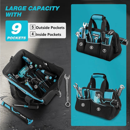 DURATECH 13” Small Tool Bag w/ 9 Pockets