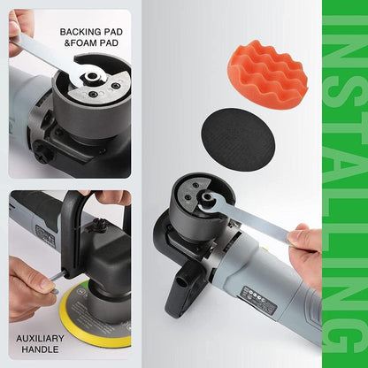 WORKPRO 6400RPM 6 Inch Dual Action Buffer Polisher Kit w/ 6 Variable Speeds