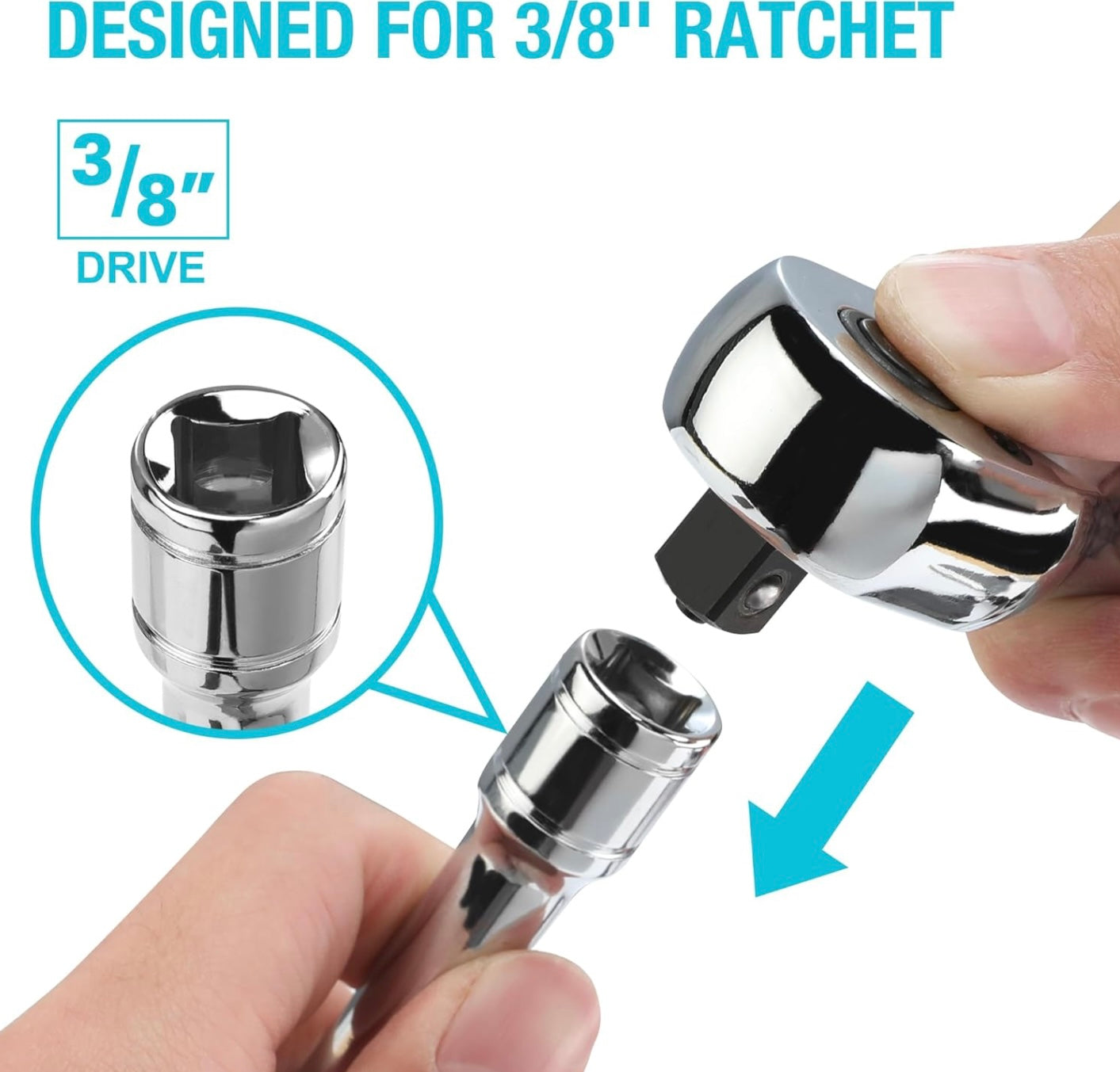 DURATECH 11” 5/8" Swivel Magnetic Spark Plug Socket, 3/8" Drive