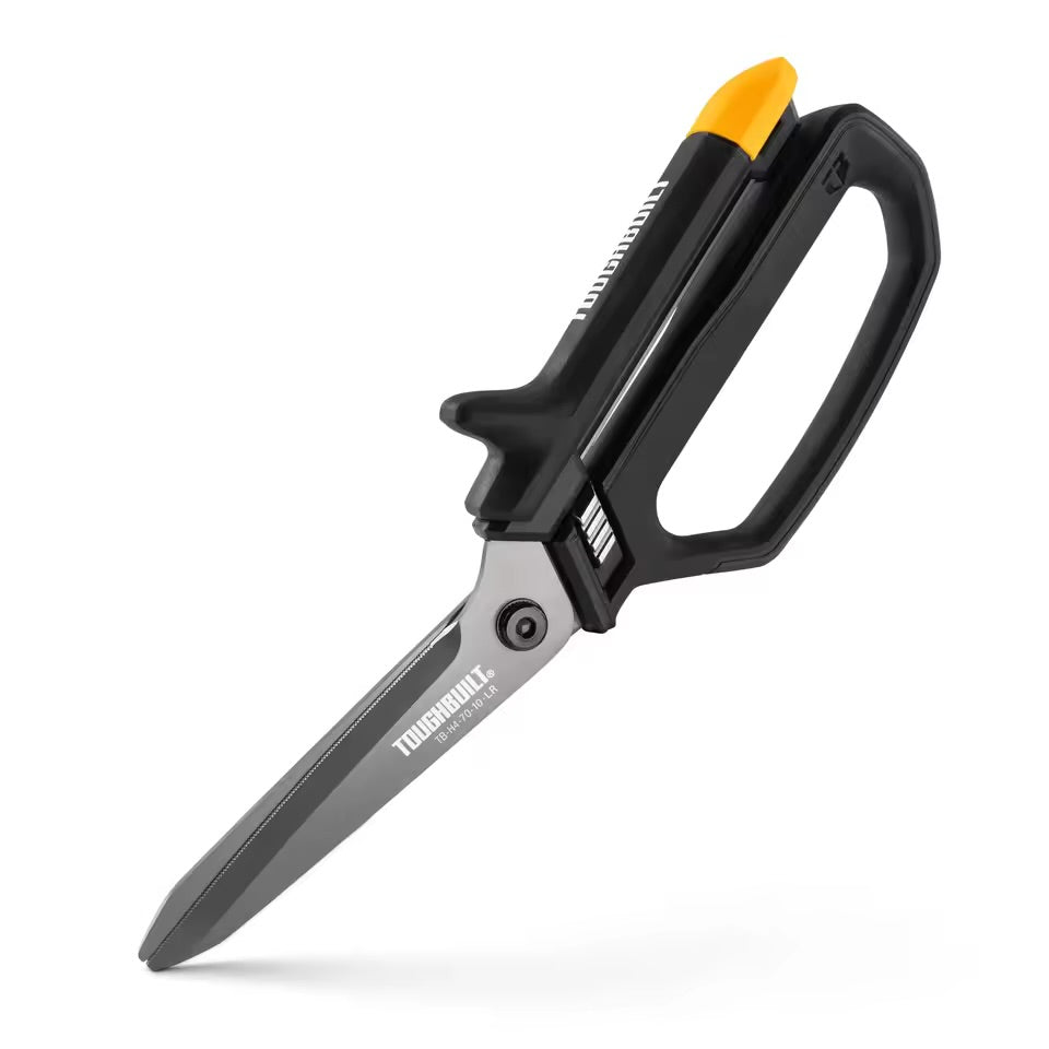 TOUGHBUILT 5-in Micro-serrated Open Handle Spring Assisted Scissors