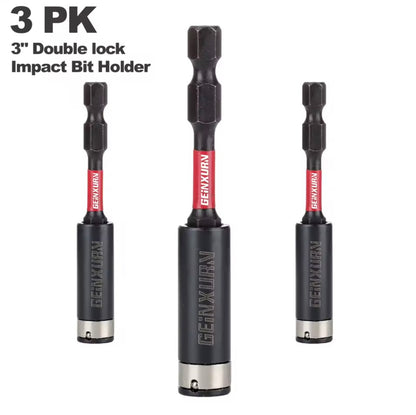 GEINXURN 1/3/5PK 3” Double-Lock Impact Bit Holder