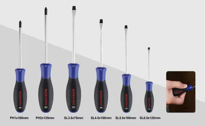 WORKPRO 6Pc Screwdriver Set w/ Magnetic Tips