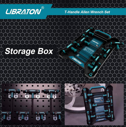 LIBRATON 7PC T Handle Allen Wrench Set- SAE w/ Storage Box