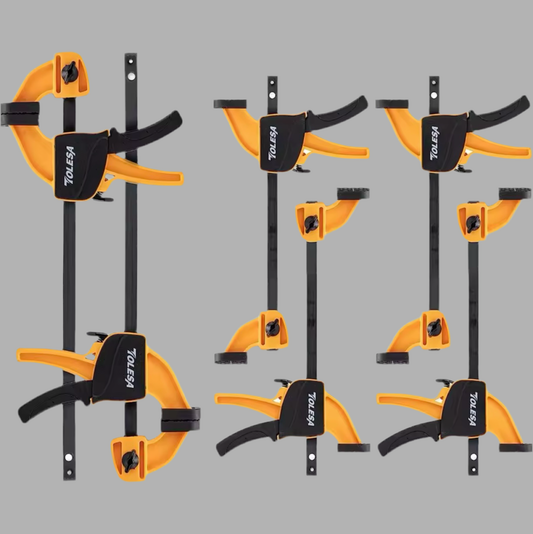 TOLESA 6PC 4” (4) & 6” (2) Quick-Change Woodworking Bar Clamps Set