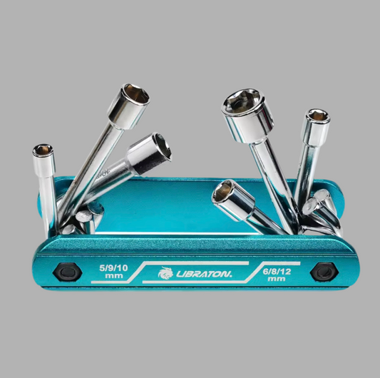 LIBRATON 6-IN-1 Folding Nut Driver Set - Metric