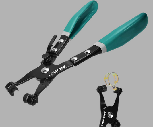 LIBRATON Hose Clamp Pliers w/ Swivel Flat Band