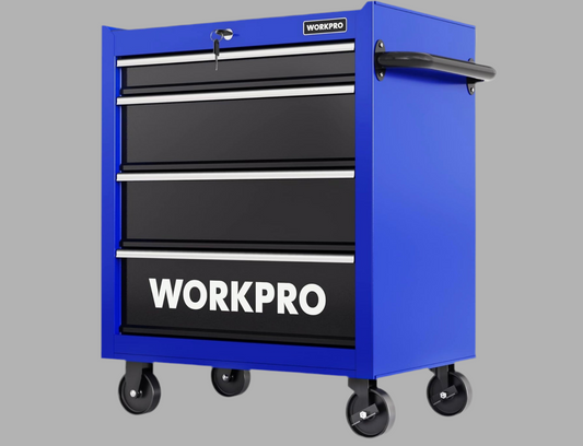 WORKPRO 26” 4-Drawer Rolling Tool Chest w/ Casters, Locking System, Drawer Liner, Handle, 450 lbs Load Capacity