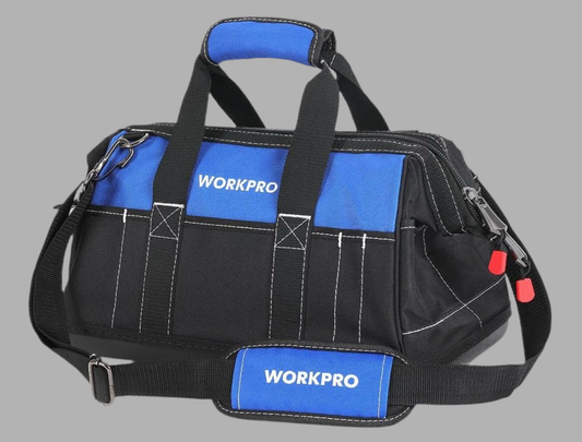 WORKPRO 16” Wide Mouth Tool Bag w/ Water Proof Molded Base