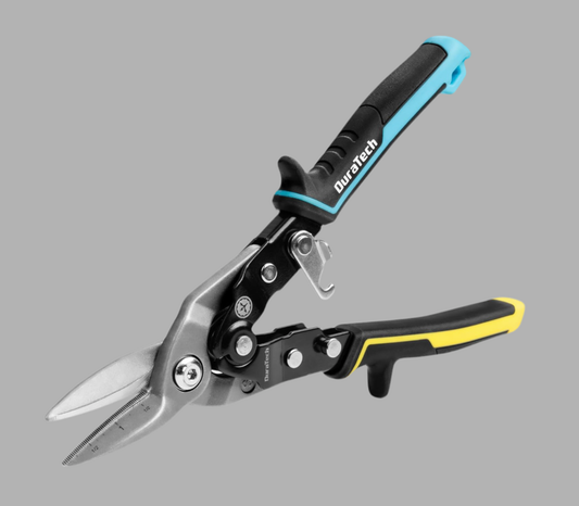 DURATECH 10 Inch Straight Cut Aviation Snips w/ Visible Cutting Length