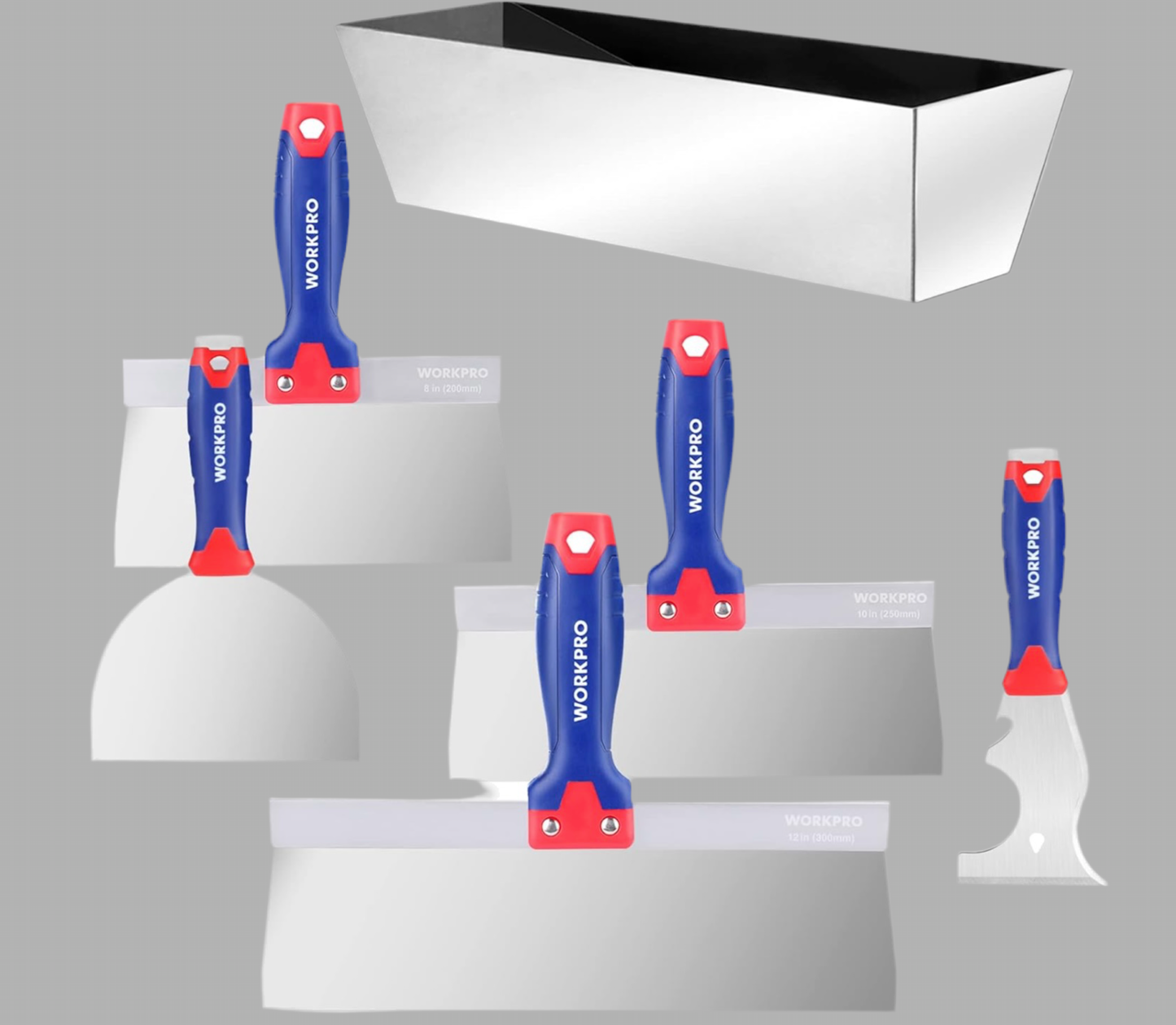 WORKPRO DryWall Tools - Taping Knives, Putty Knife, Paint Scraper, Mud Pan