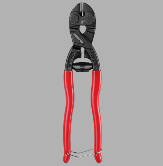 WORKPRO 8” Mini Bolt Cutter w/ Recess & Spring