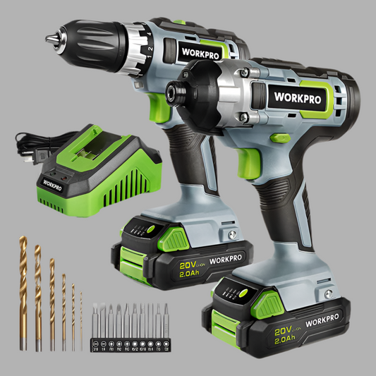 WORKPRO 20V Cordless Drill Combo Kit