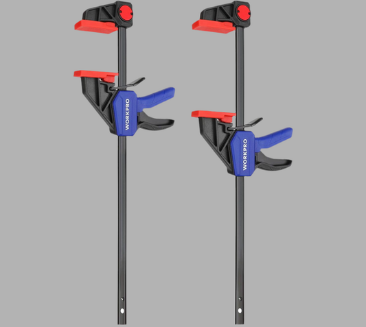 WORKPRO 2PK 12" Quick-Release Bar Clamps w/ 150 LBS Load Limit