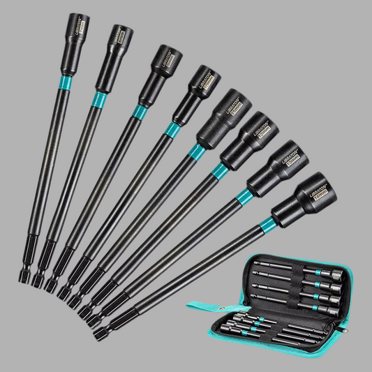 LIBRATON 8PC Long Magnetic Nut Driver Set - Metric