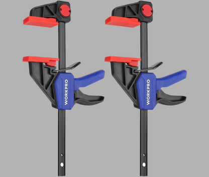WORKPRO 2PK 6" Quick-Release Bar Clamps w/ 150 LBS Load Limit