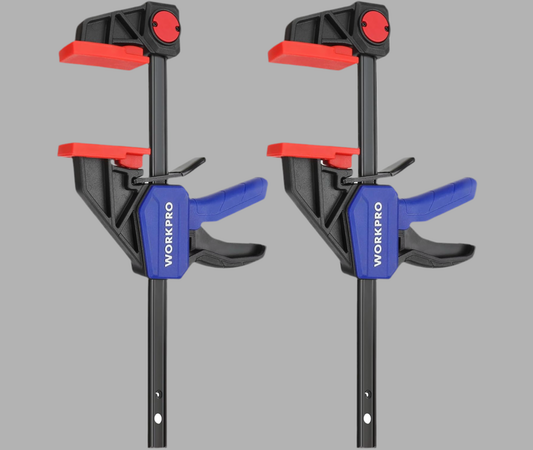WORKPRO 2PK 6" Quick-Release Bar Clamps w/ 150 LBS Load Limit
