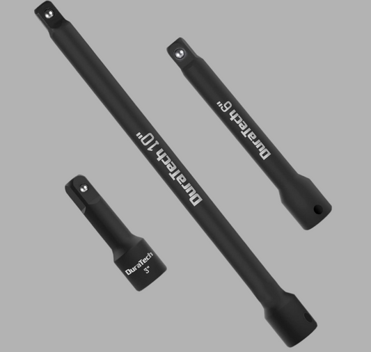 DURATECH 3PC 1/2" Drive Impact Extension Bar Set - 3”, 6”, 10”