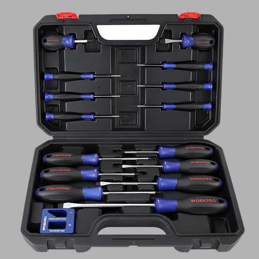 WORKPRO 16Pc Magnetic Screwdriver Set - Torx, Slotted, Phillips