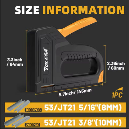 TOLESA 1/2PK Manual Staple Gun w/ Staples