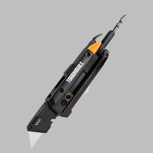 TOUGHBUILT Electricians Folding Utility Knife With Bit Driver + Pry Bar