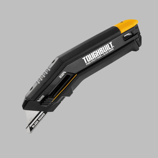 TOUGHBUILT Fixed Blade + Sliding Guard Utility Knife