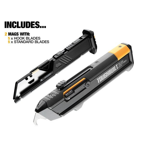 TOUGHBUILT Reload Utility Knife + 2 Blade Mags