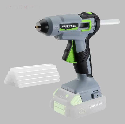 WORKPRO 20V Cordless Hot Glue Gun w/ Glue Sticks (Battery Not Included)