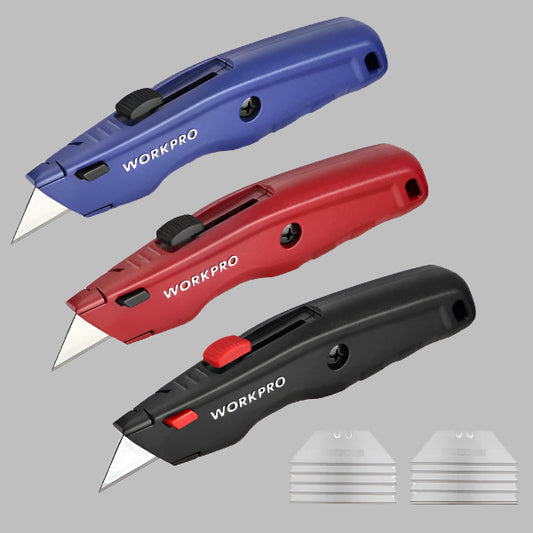WORKPRO Premium Retractable Utility Knife, Quick Change Blade