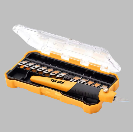 TOLESA Craft Knife Set w/ 13 SK5 Blades, Soft Rubber Grip