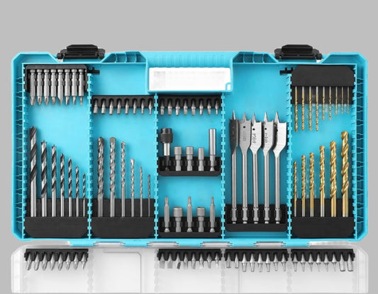 DuraTech 99 PC High Speed Steel Titanium Drill and Screwdriver Bit Set w/ Tough Case